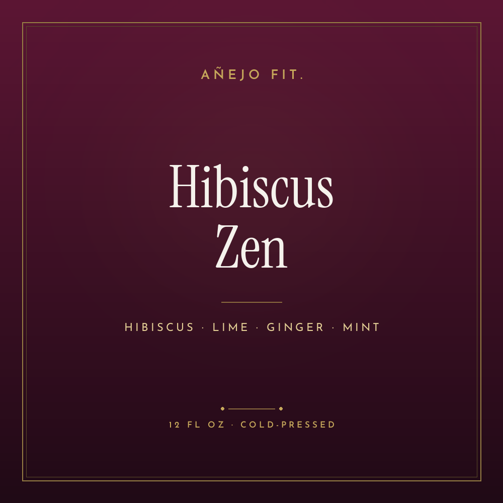 Añejo Fit — Hibiscus Zen (hibiscus, lime, ginger, mint)